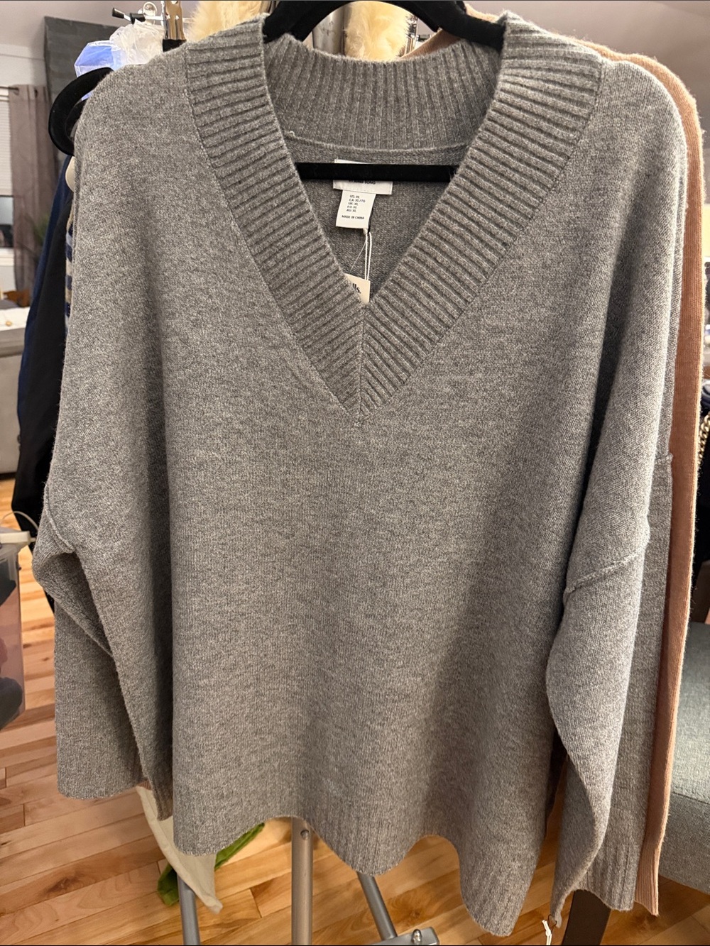 Song of Style Heather Gray Ribbed Knit Top